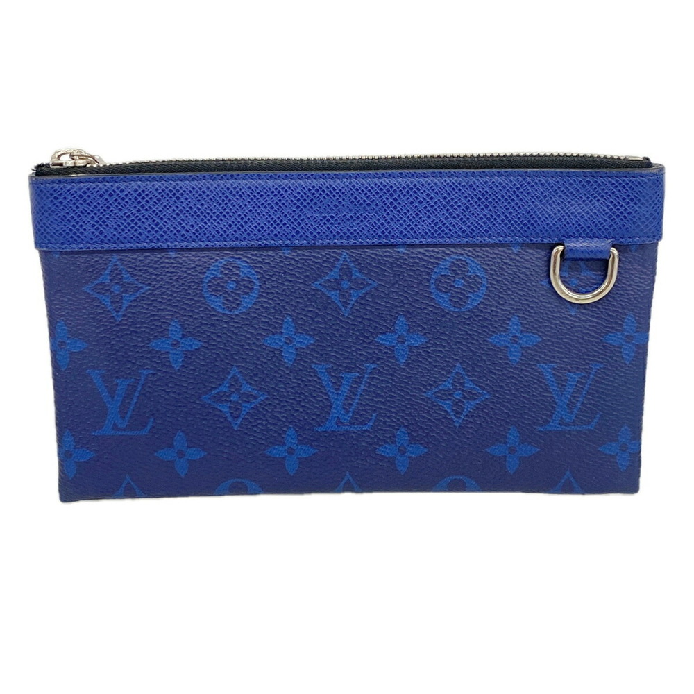 Louis Vuitton Taigarama Pochette Discovery PM Long Wallet M30278 Cobalt Men's